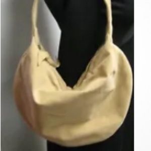 Khaki tan sueded shoulder purse handbag. EUC